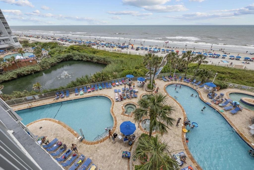 Direct Oceanfront- King Bedroom- Amazing Views/Pools/Hot Tubs/Beach Access/Golf Миртъл Бийч Екстериор снимка